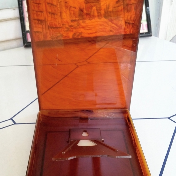 Vintage Vanity Mirror Makeup Faux Tortoise… - Picture 6 of 8